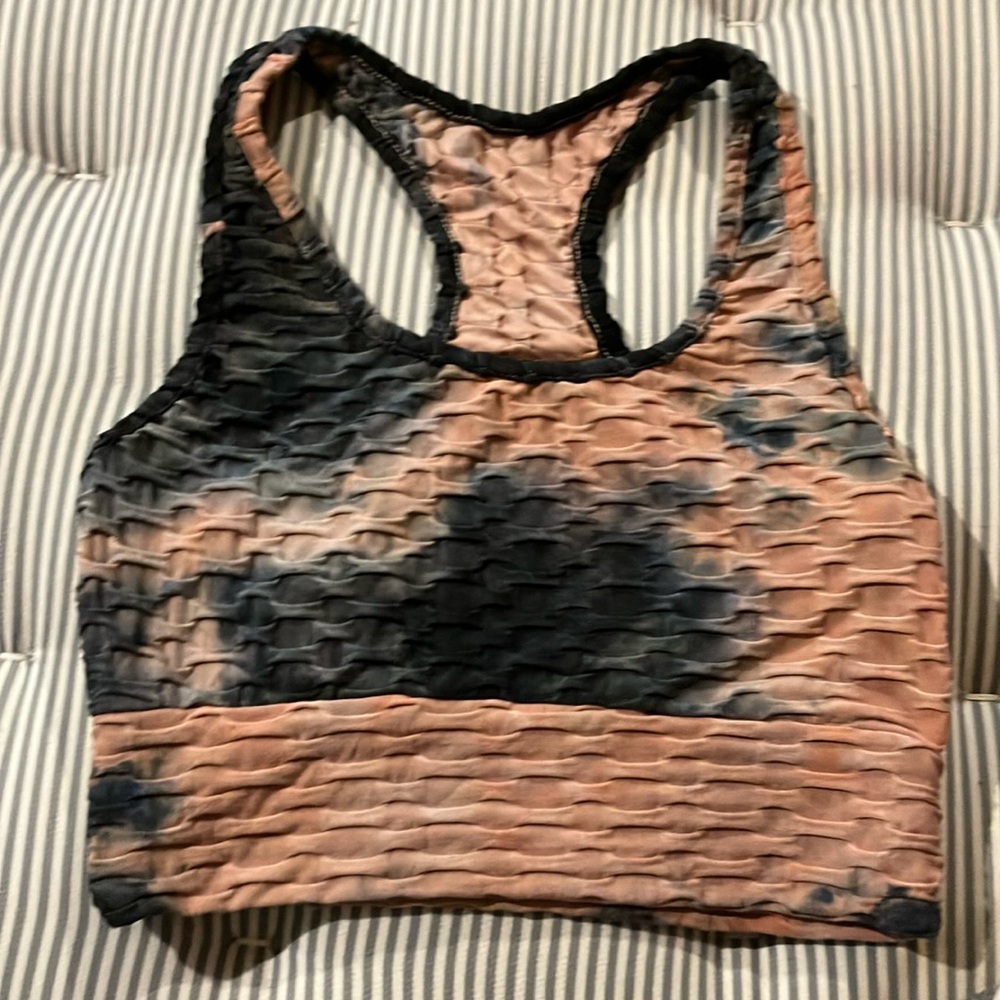 Pink and black top